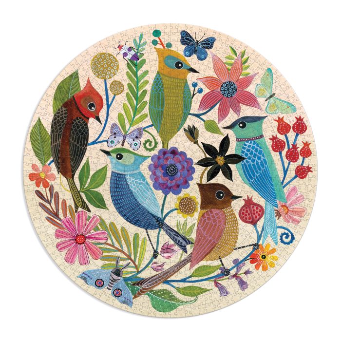 Galison Circle of Avian Friends Round Puzzle 1000pcs