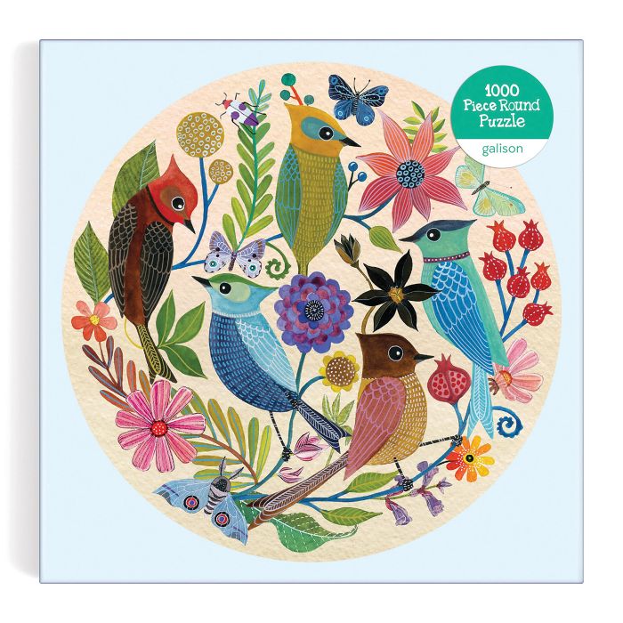 Galison Circle of Avian Friends Round Puzzle 1000pcs