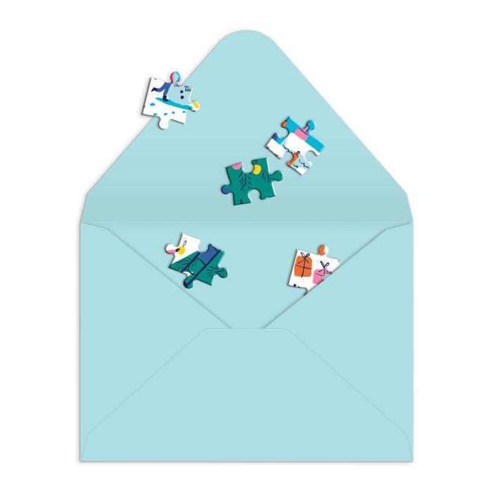 Galison Merry & Bright Greeting Card Puzzle