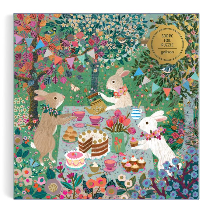 Galison Spring Tea Party Foil Puzzle 500pcs