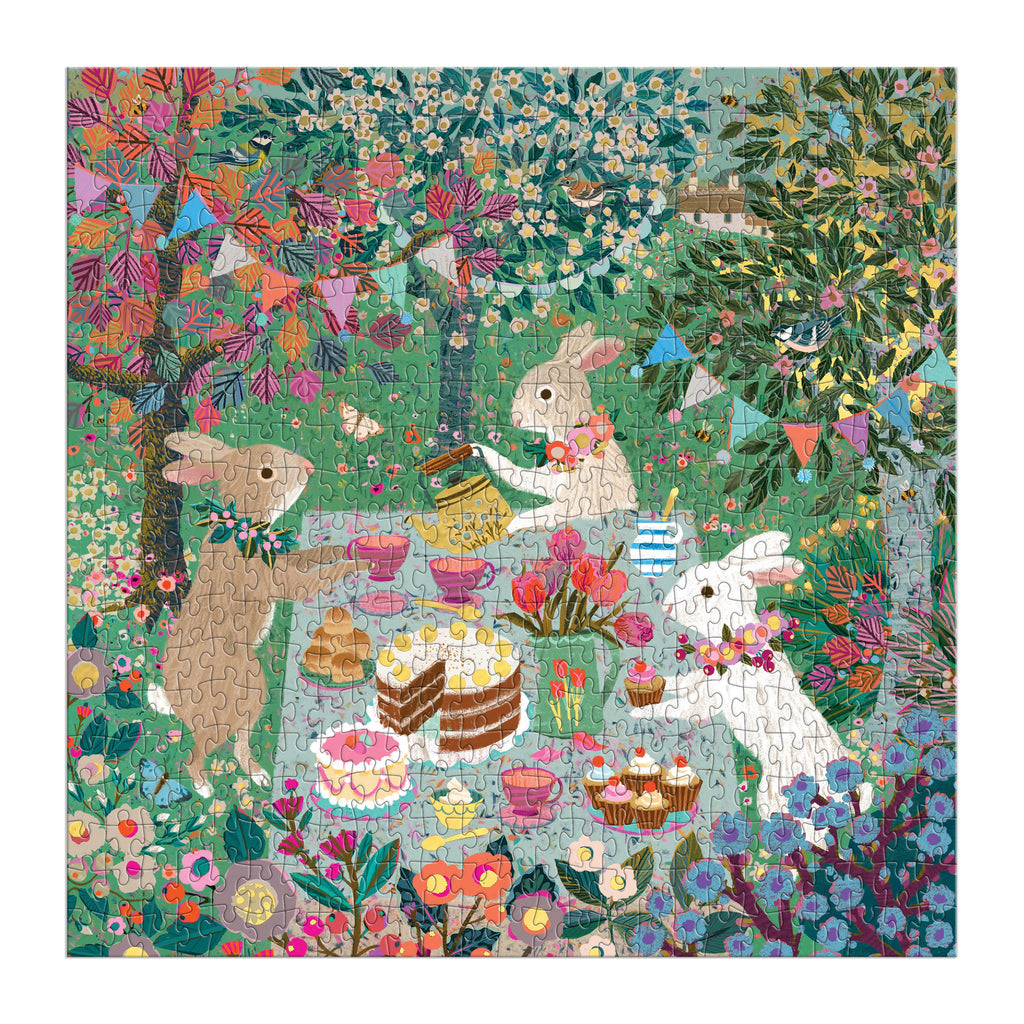 Galison Spring Tea Party Foil Puzzle 500pcs