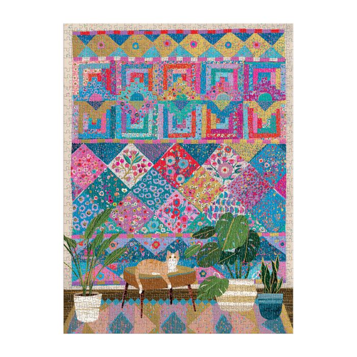 Galison Victoria Ball Quilter's Corner Foil Puzzle 1000pcs