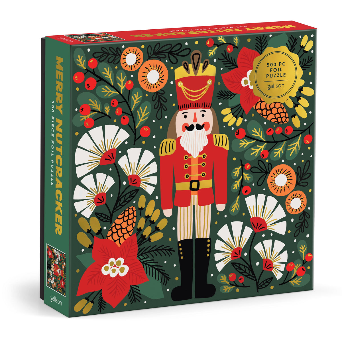 Galison Merry Nutcracker Foil Puzzle 500pcs