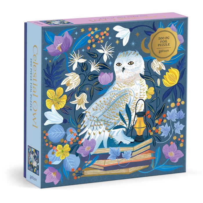 Galison Celestial Owl Foil Puzzle 500pcs