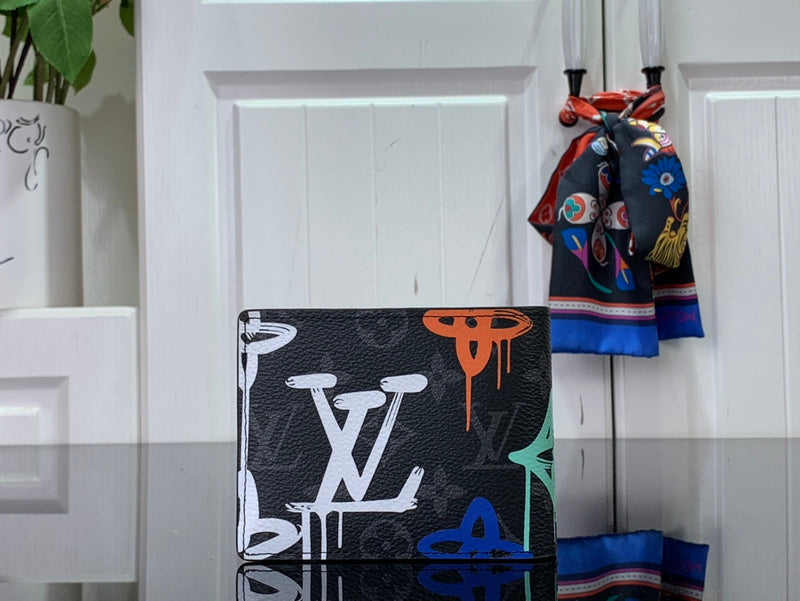 Louis Vuitton Multiple Wallet – Monogram Eclipse Graffiti Multicolour