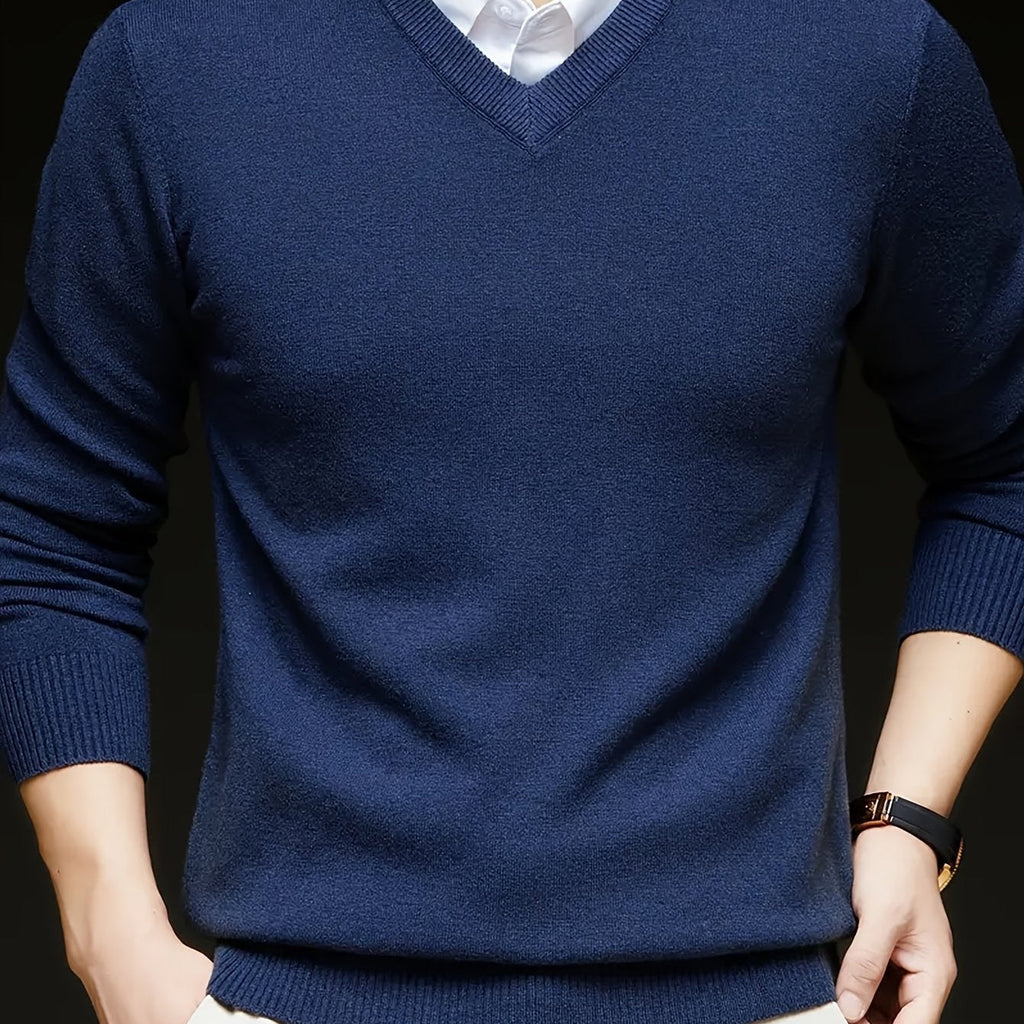Nigel | Eleganter V-Ausschnitt-Pullover