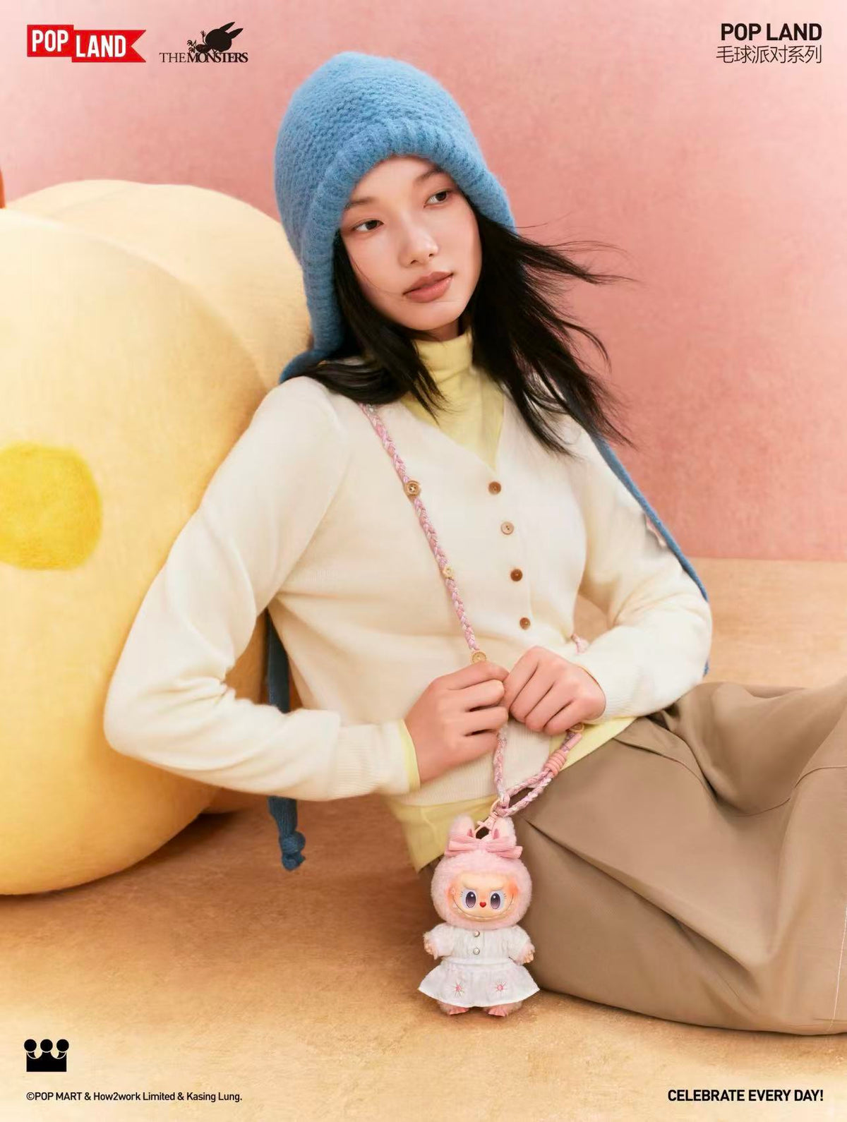 The Monster Labubu Fall Into Sweaters Series-Mokoko Vinyl Plush Pendant