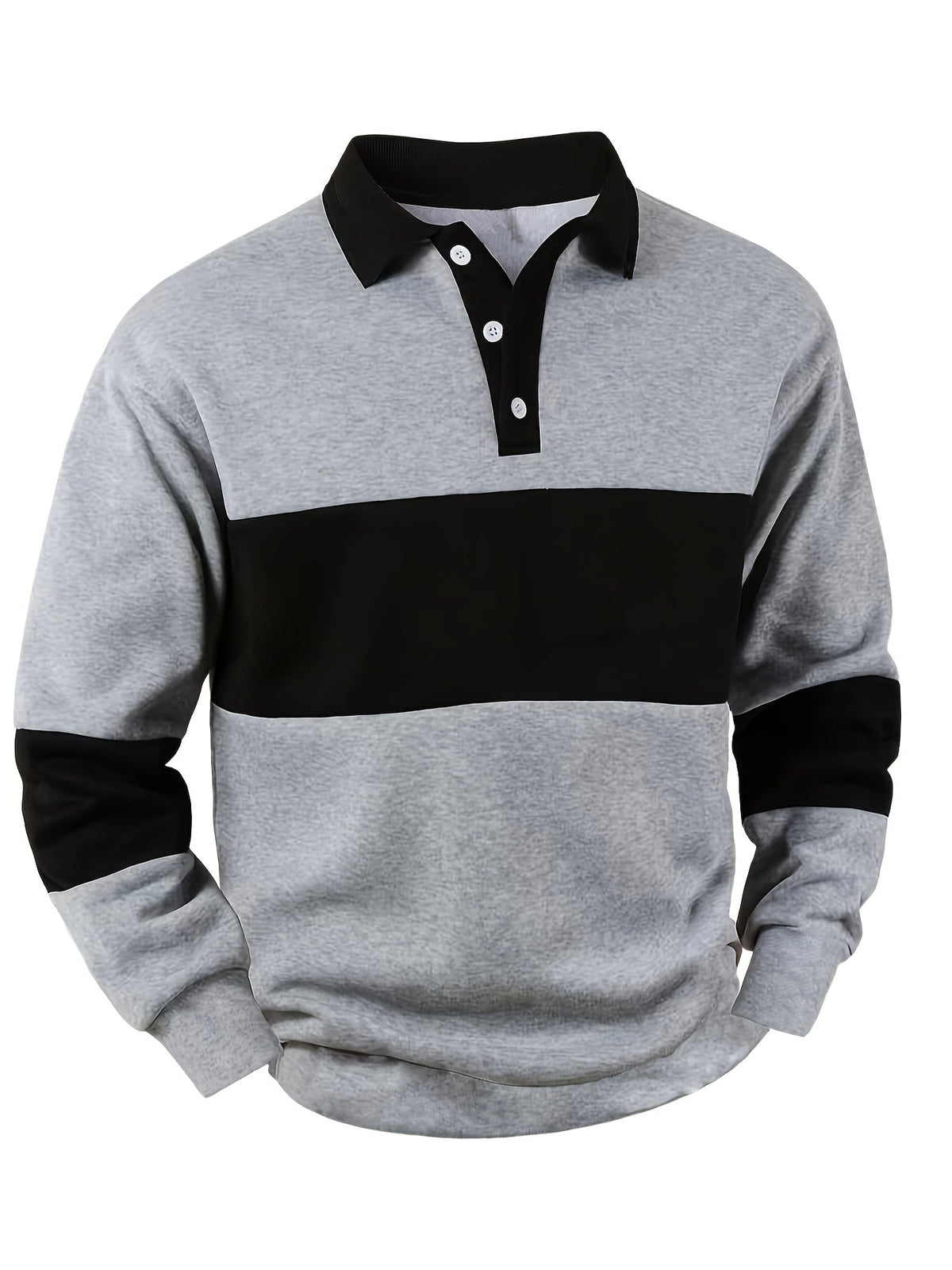 Nolan | Langärmliges Polo-Shirt im Colour-Block-Design