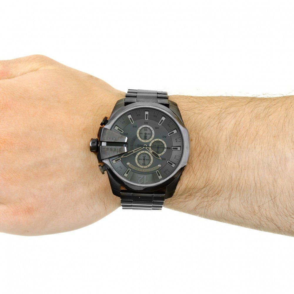 Diesel DZ4282 Mega Chief Chronograph Herrenuhr – Graues Zifferblatt & graues Edelstahlarmband