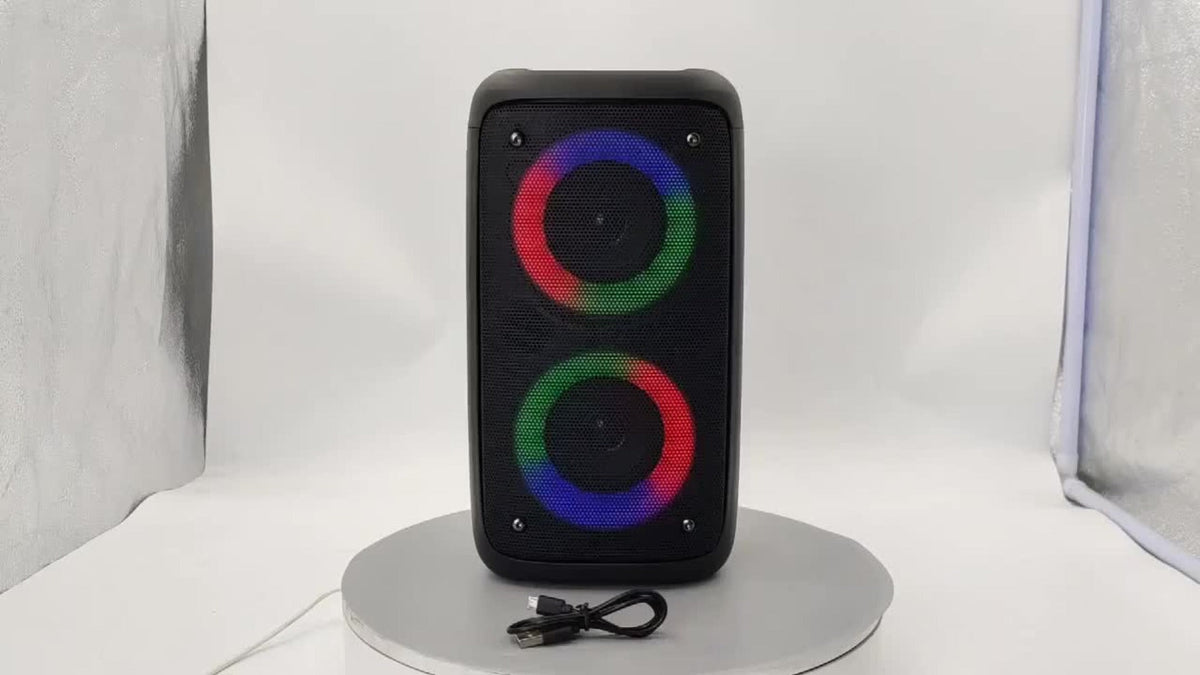 Portable Bluetooth Speaker KTS-1265 with Dual Drivers, RGB, 2400mAh, USB-C and About 4 Hours Playback