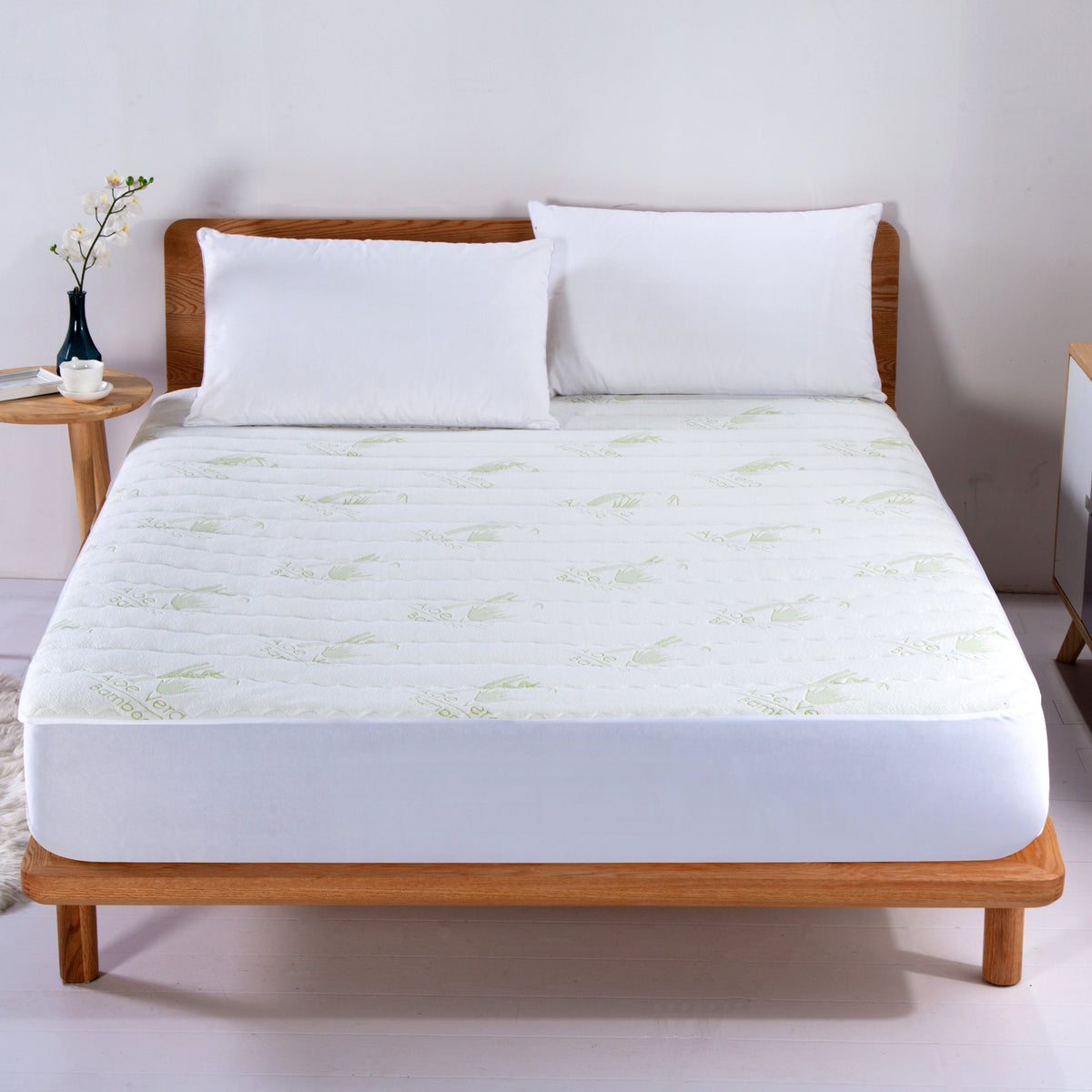 Bed Bath Fashions Aloe Vera Quilted Mattress Pad
