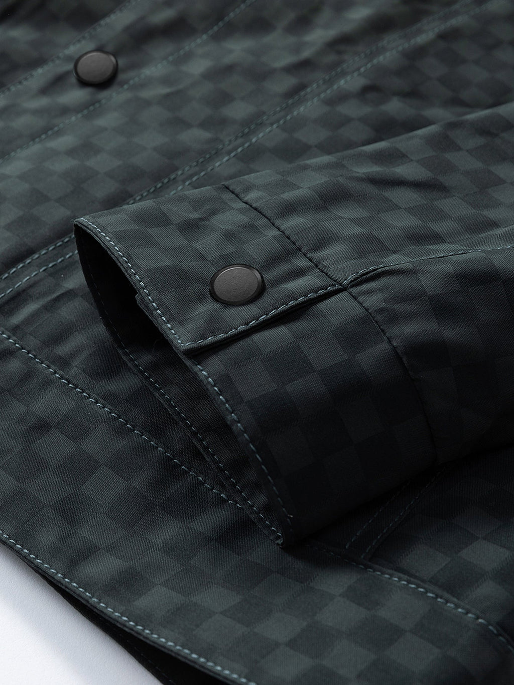 Button Up Checkerboard Jacket