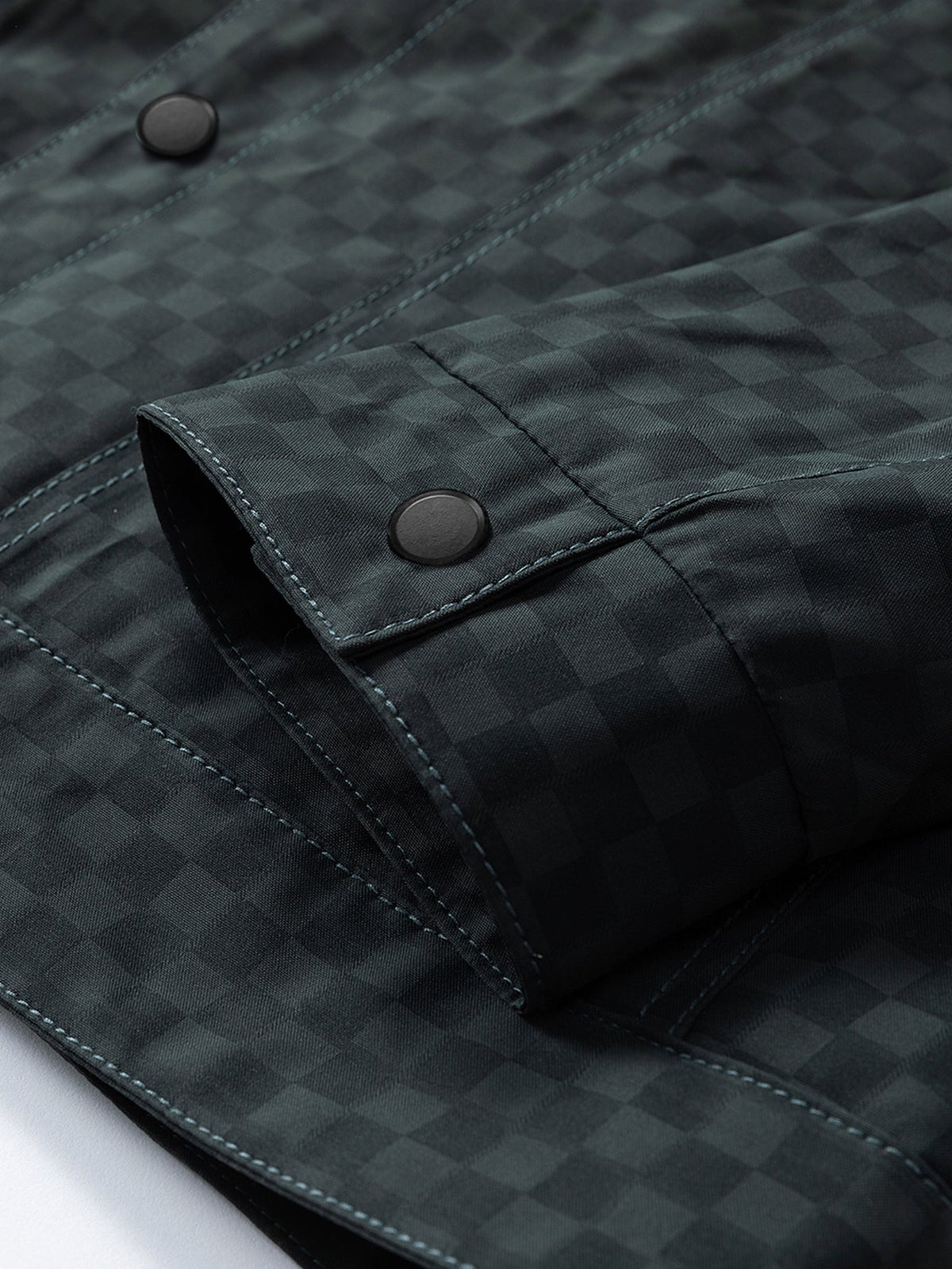 Button Up Checkerboard Jacket