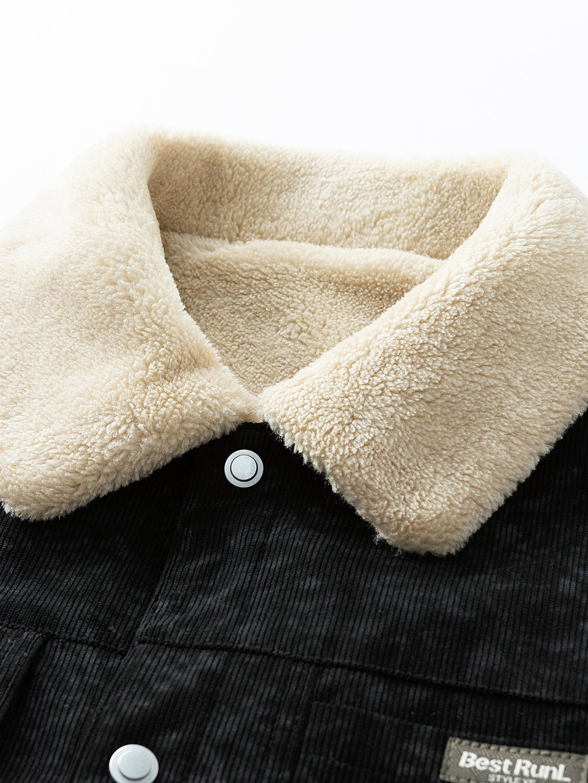 Teddy Lined Tie Dye Corduroy Pocket Button Up Jacket