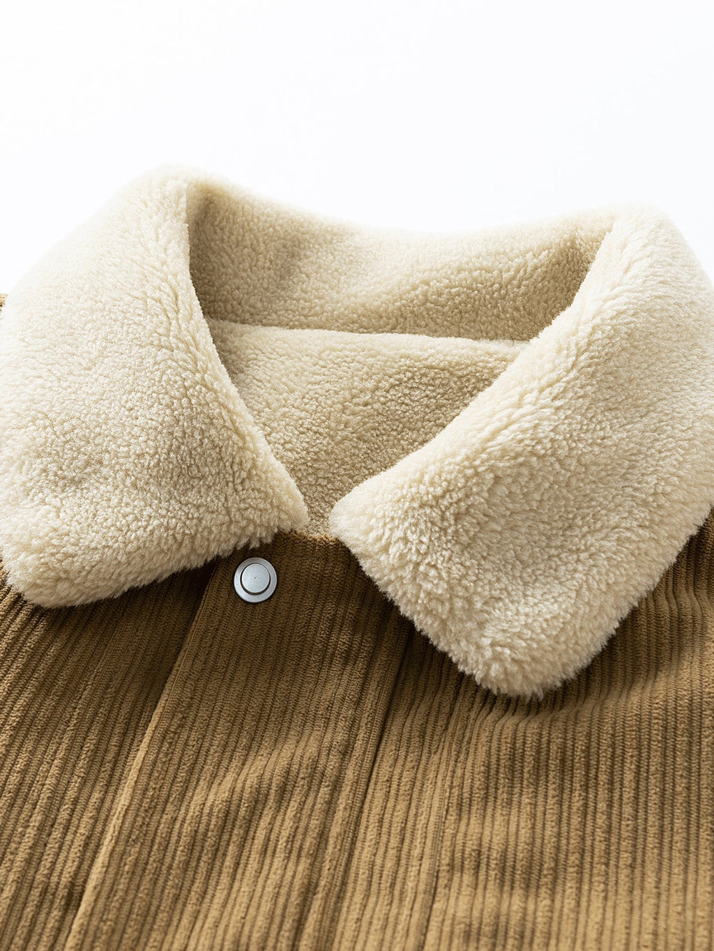 Teddy Lined Corduroy Zipper Jacket