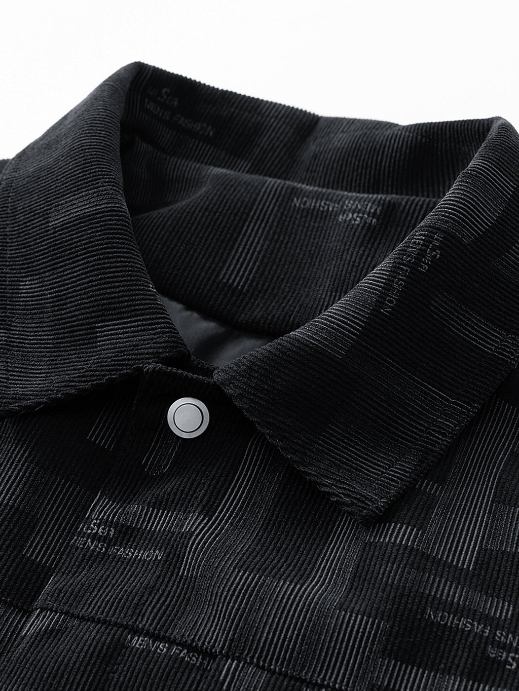 Letter Print Corduroy Jacket
