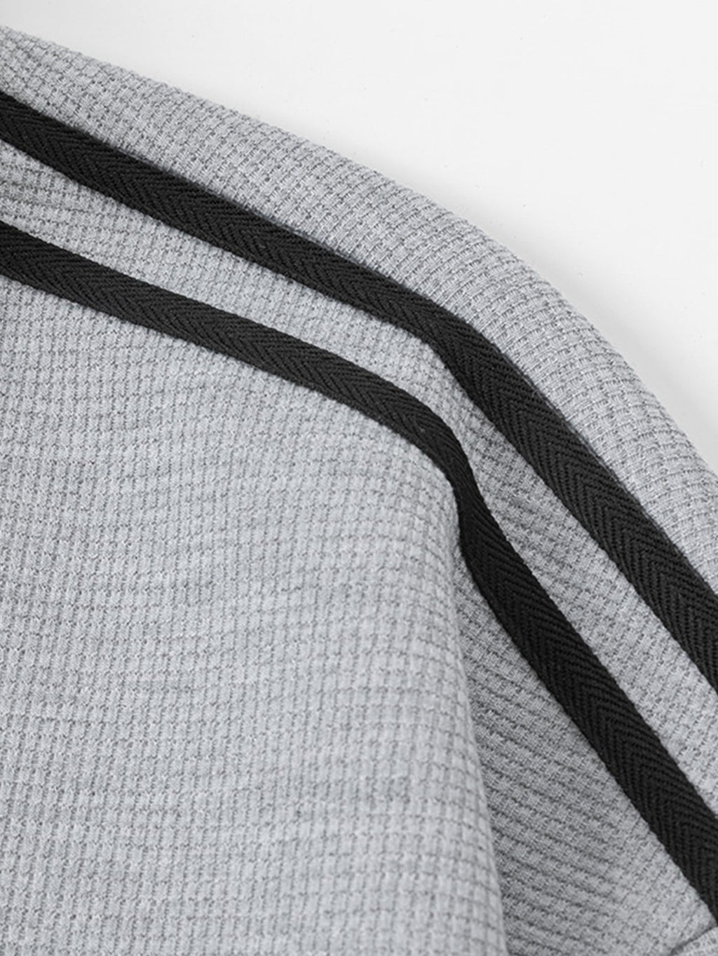 Vintage Waffle Knit Stripe Zip Up Jacket
