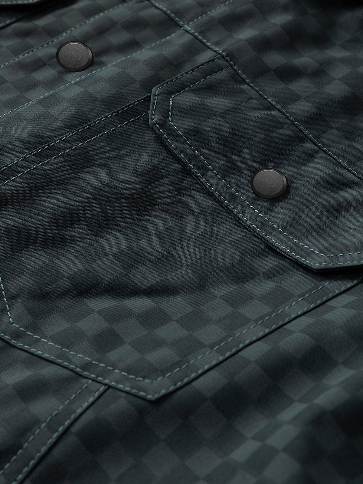 Button Up Checkerboard Jacket