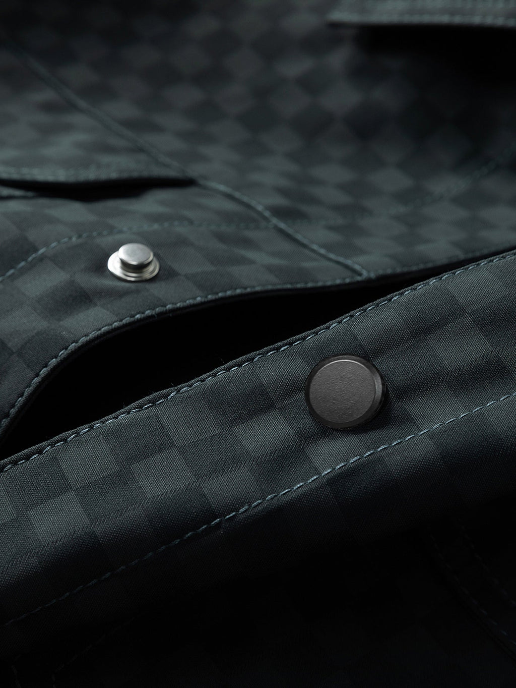 Button Up Checkerboard Jacket