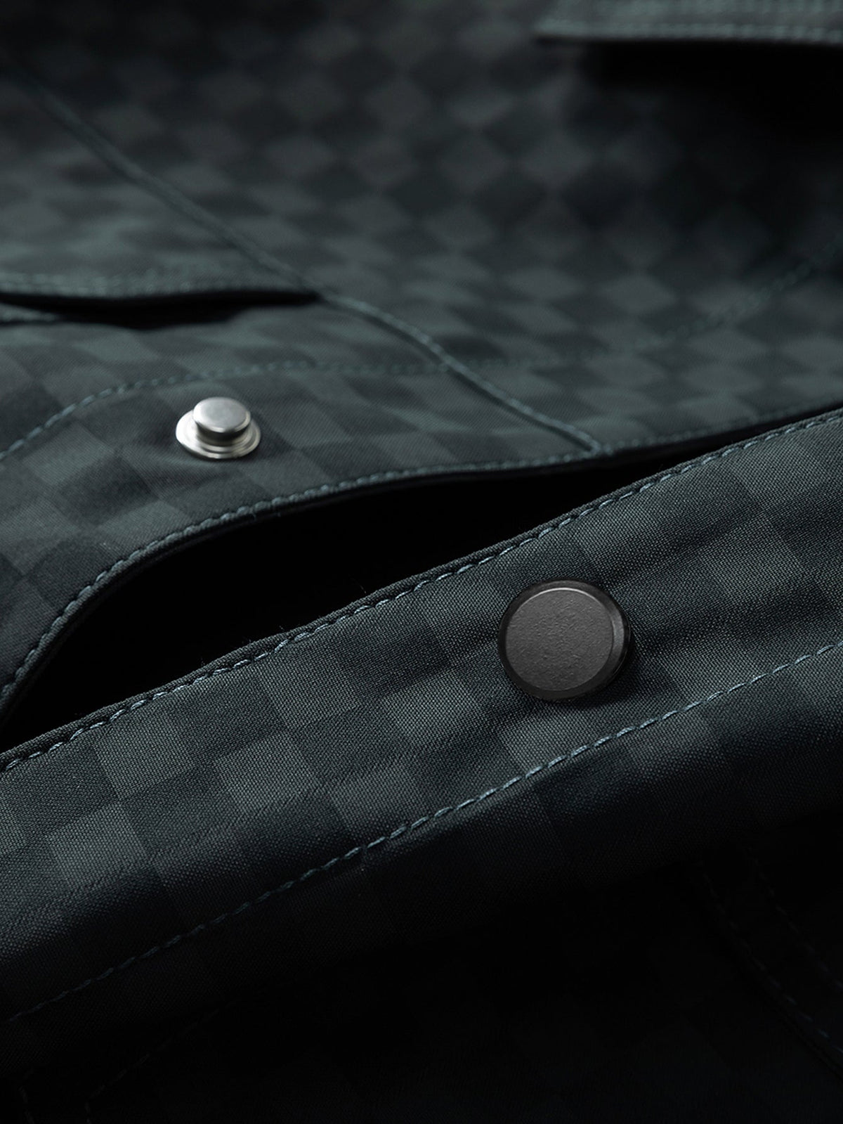 Button Up Checkerboard Jacket