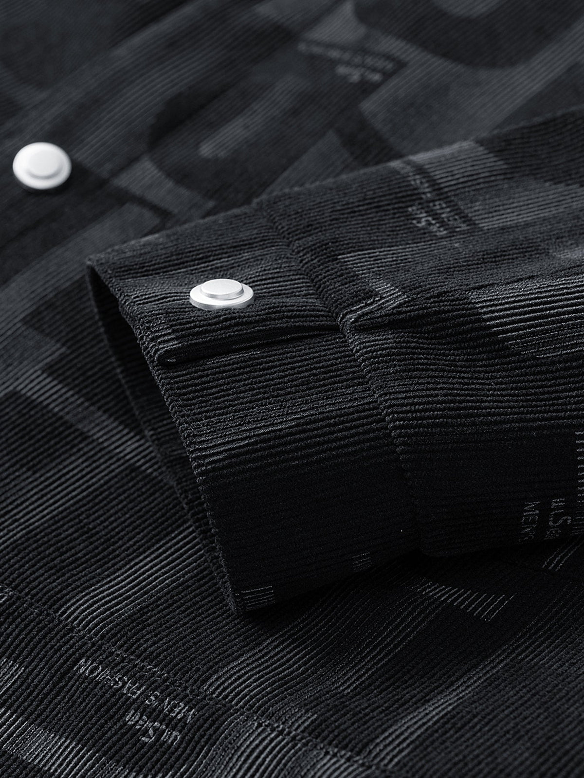 Letter Print Corduroy Jacket