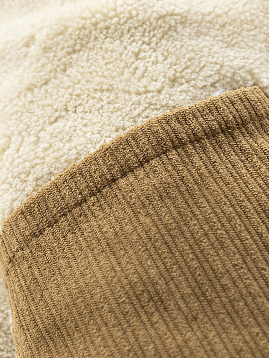 Teddy Lined Corduroy Zipper Jacket