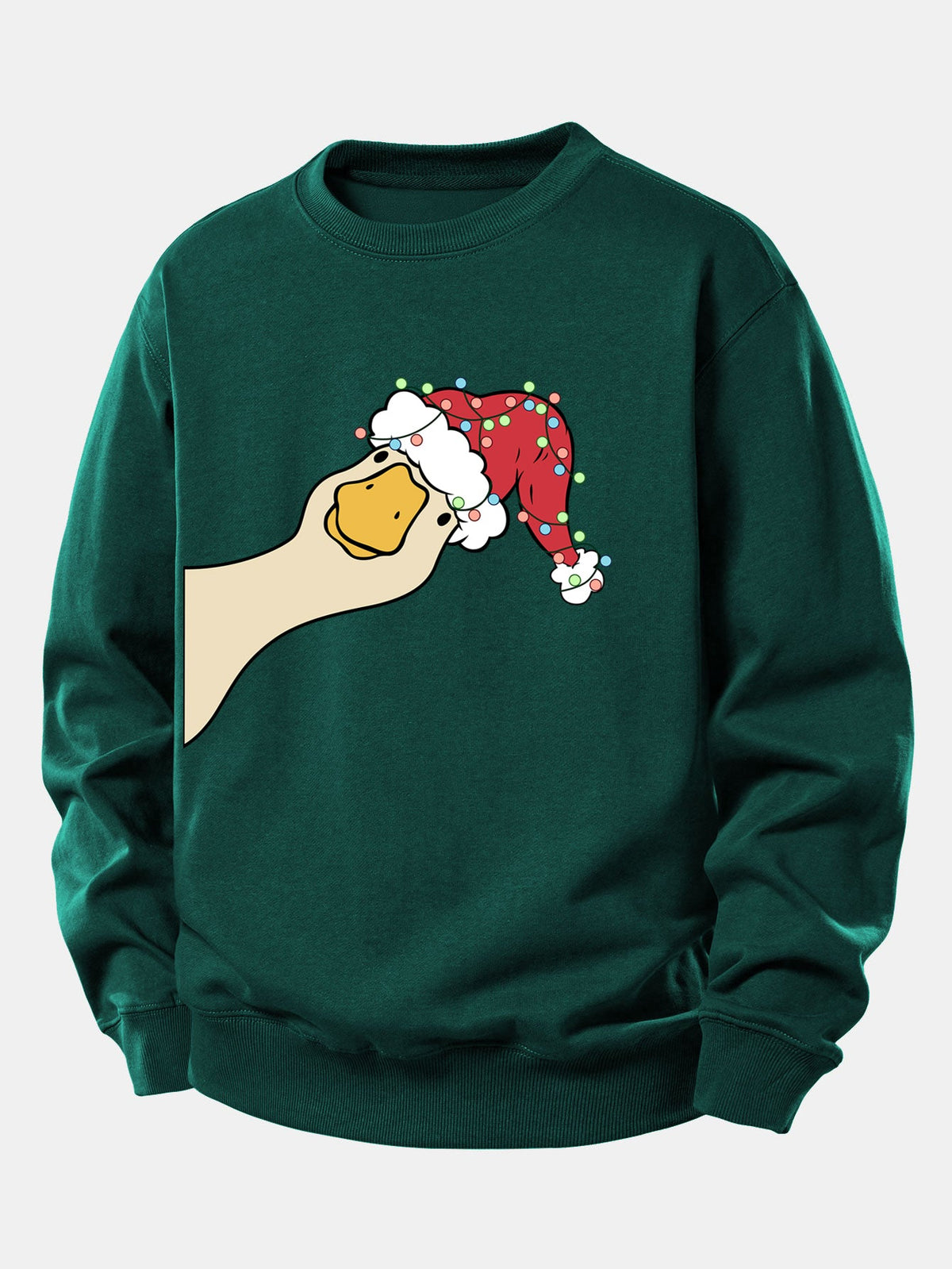 Christmas Goose Print Relax Fit Sweatshirt