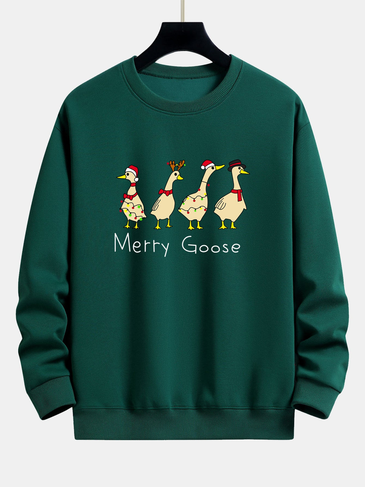 Christmas Duck Print Relax Fit Sweatshirt