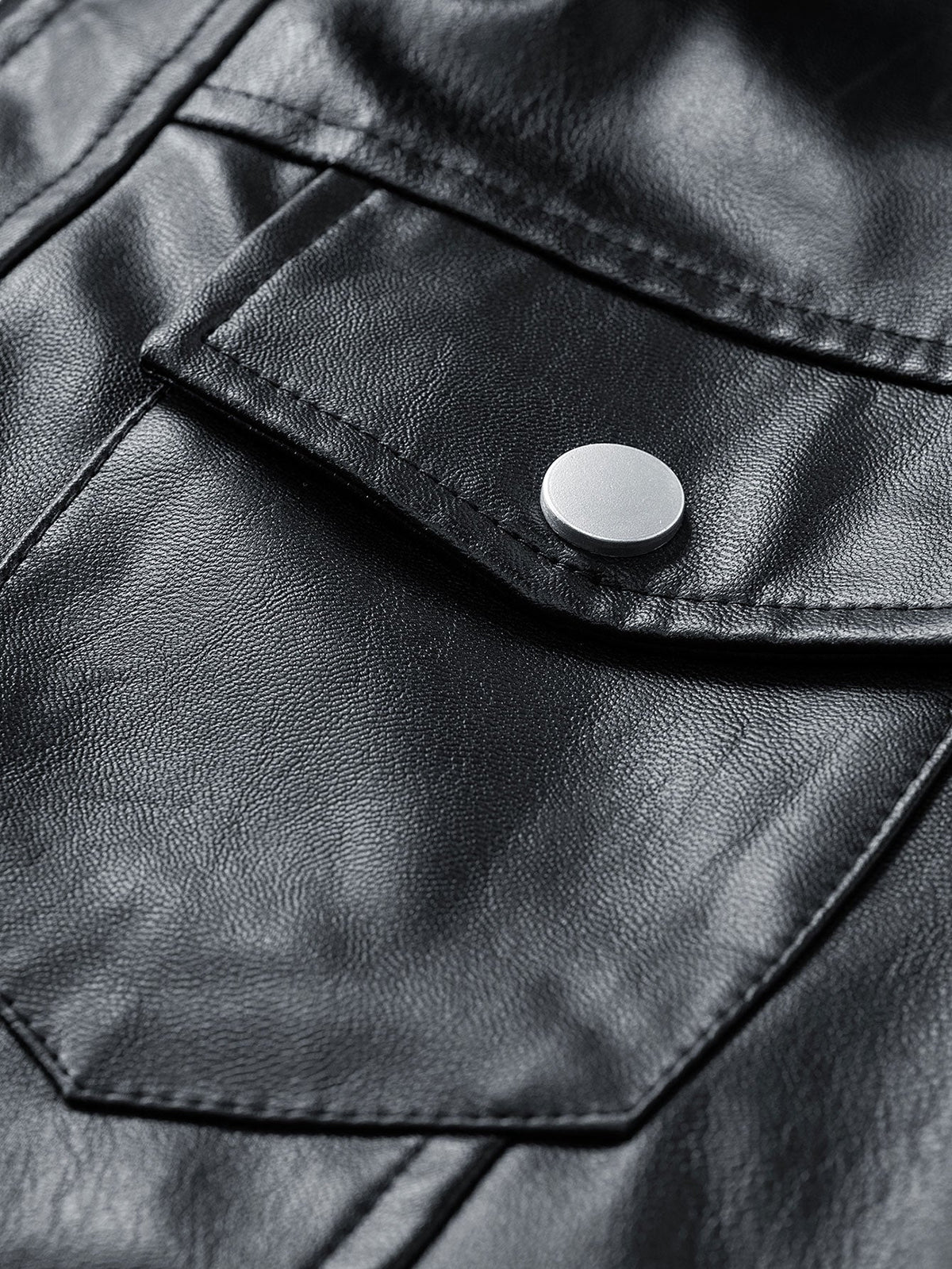 Zipper PU Leather Jacket