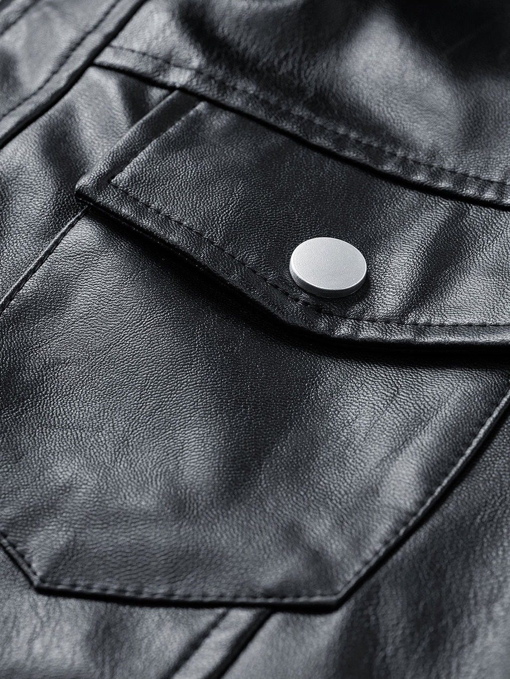 Zipper PU Leather Jacket