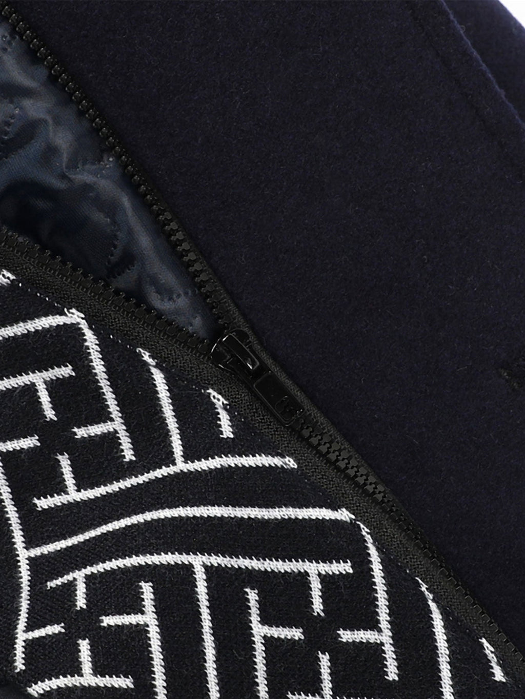 Quilted Lined Double Layer Detachable Scarf Neck Woolen Coat