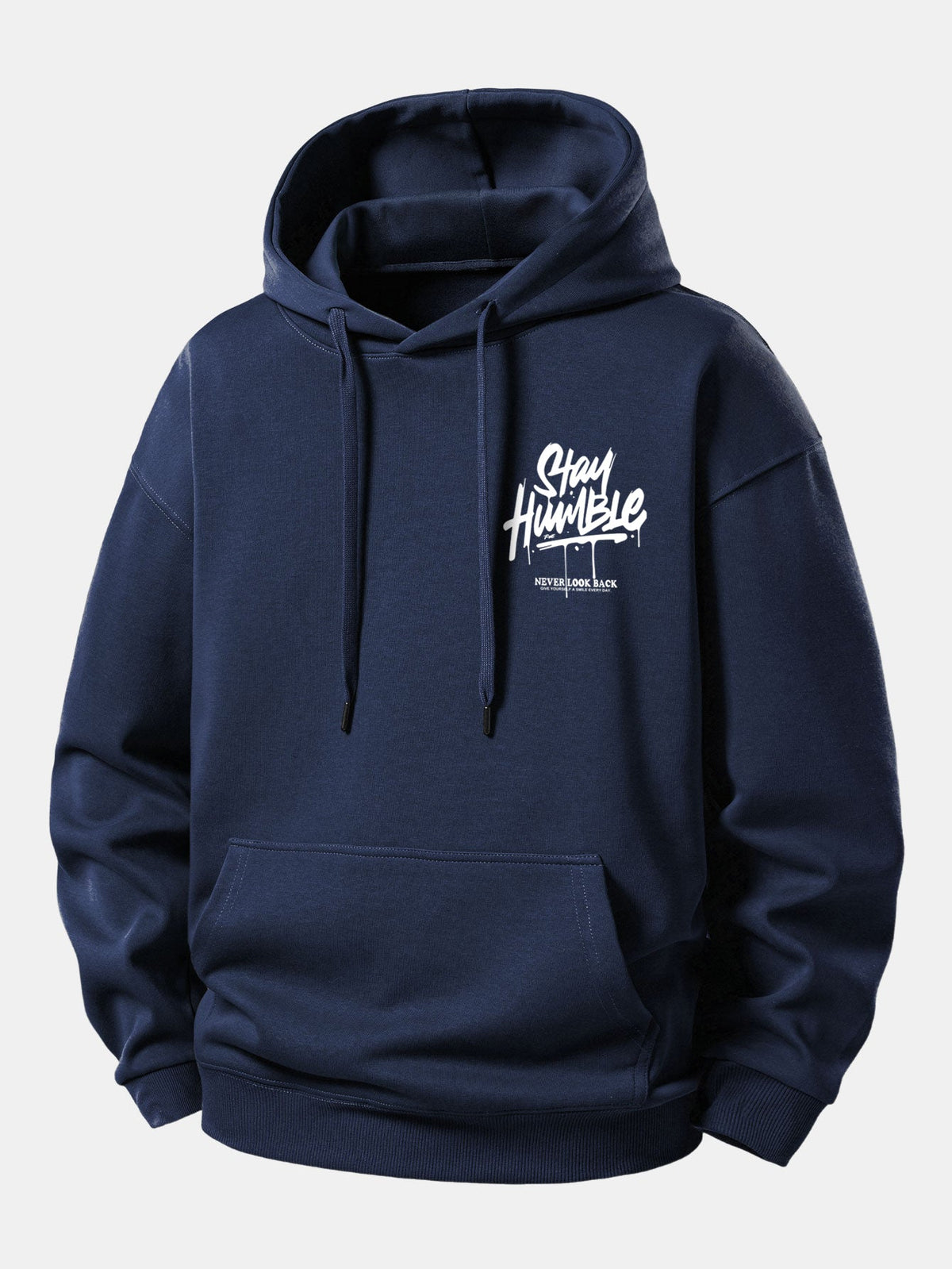 Stay Humble Print Relax Fit Hoodie