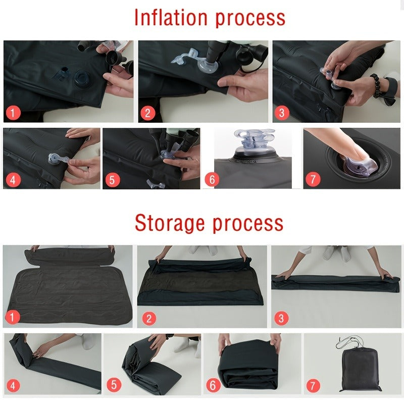 SUV Back-Seat Inflatable Mattress with Electric Pump, Storage Bag and Repair Kit in Four Colors