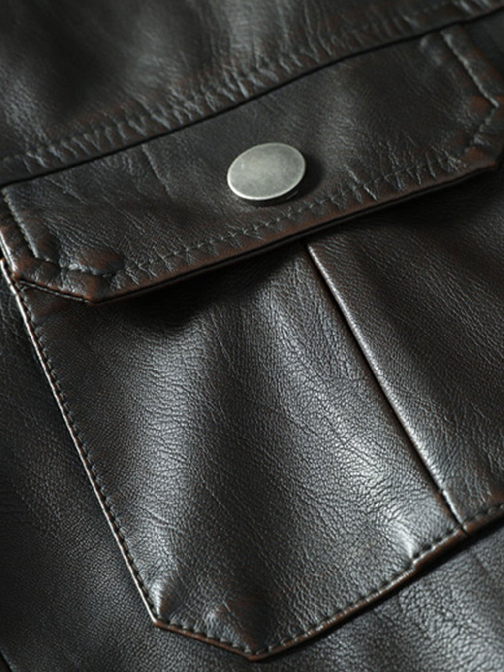 2 In 1 PU Leather Jacket With Detachable Hood