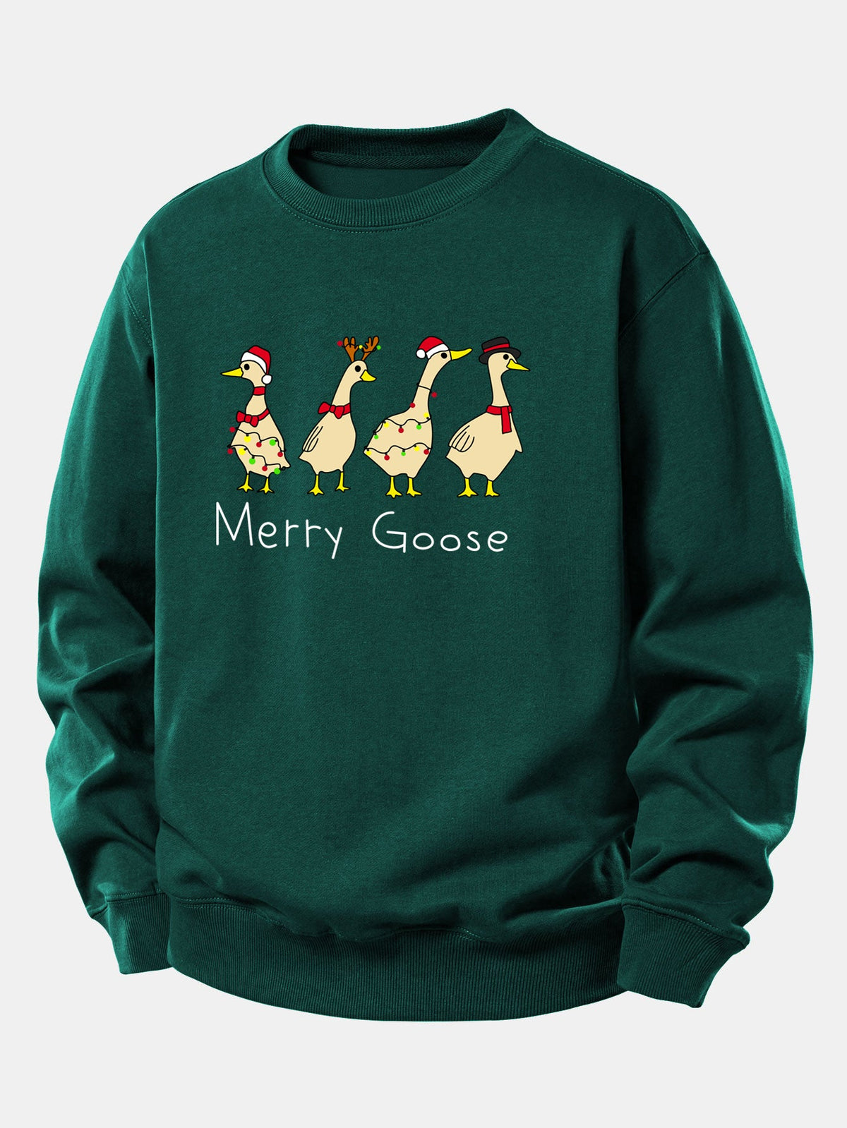 Christmas Duck Print Relax Fit Sweatshirt