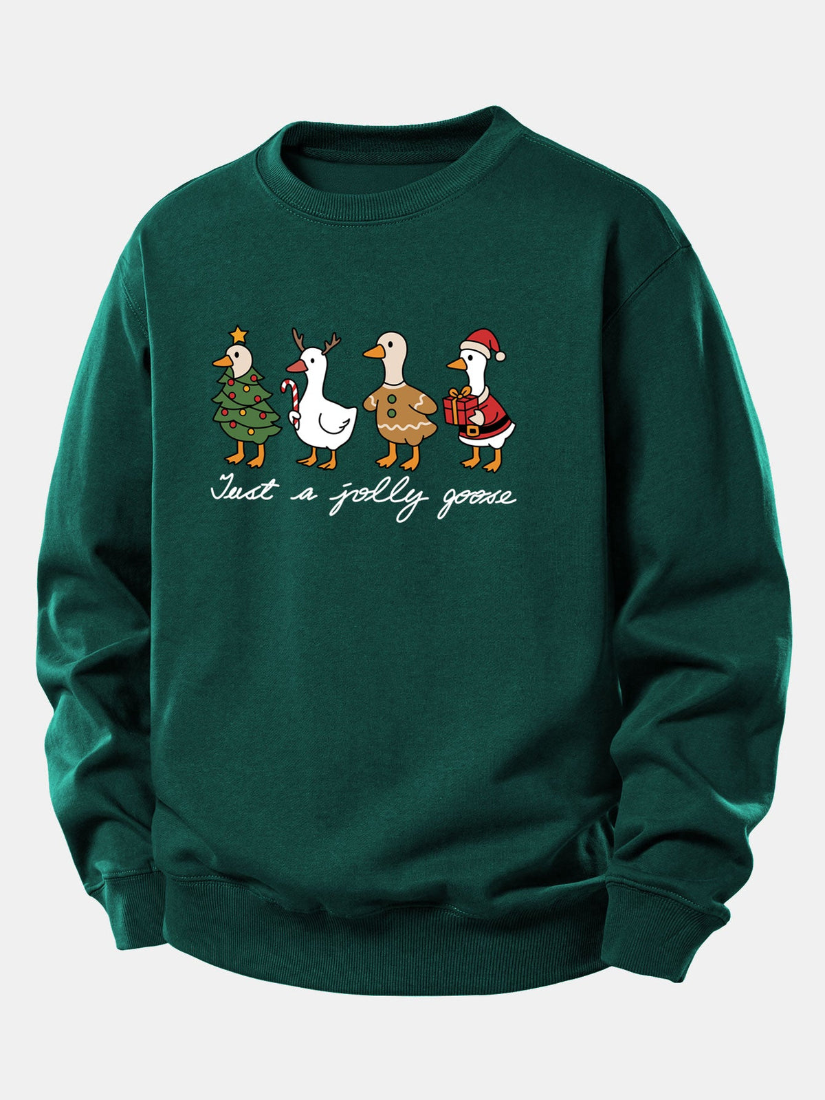 Christmas Duck Print Relax Fit Sweatshirt