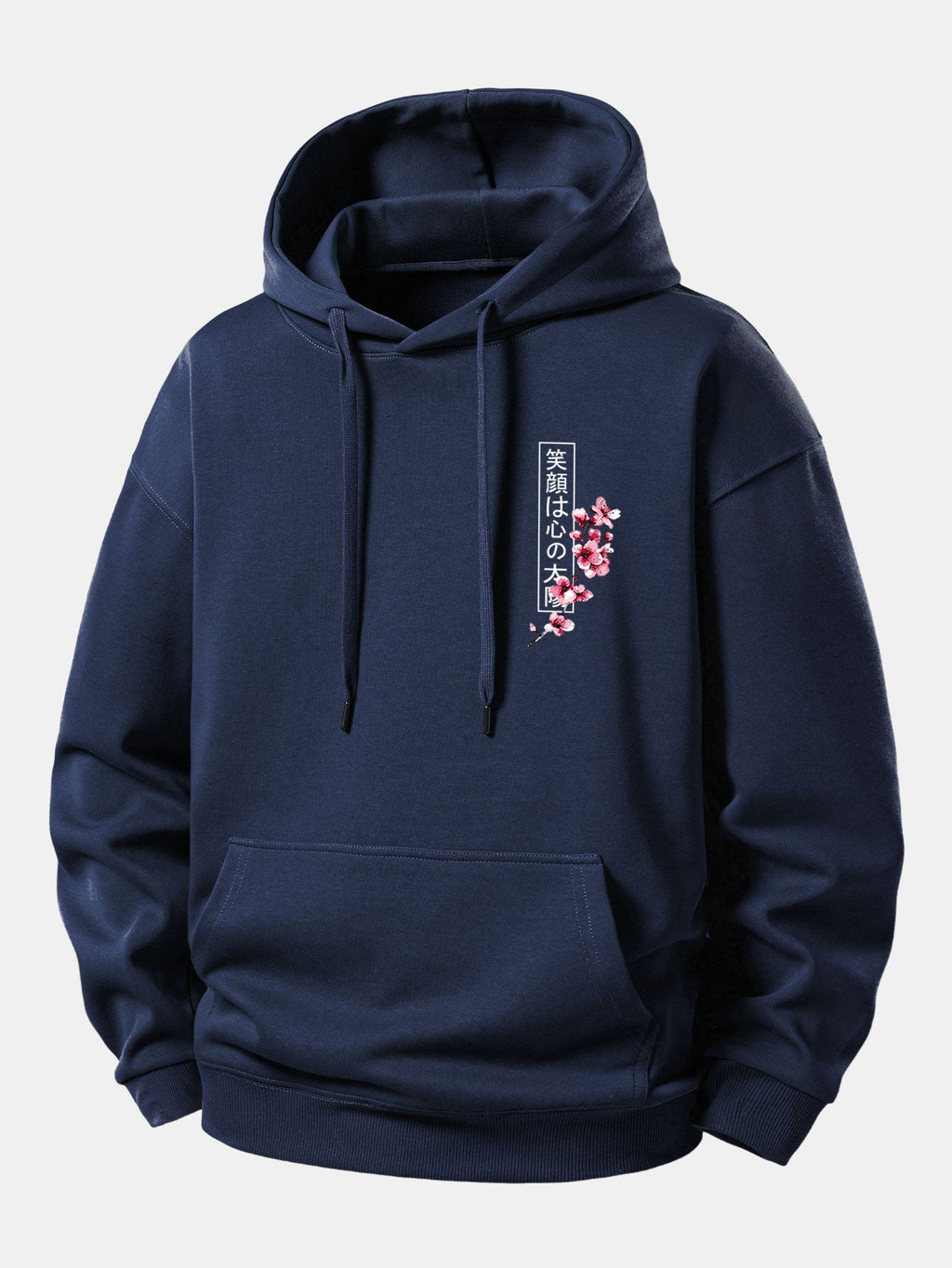 Japanese Samurai Katana Koi Fish Sakura Print Relax Fit Hoodie