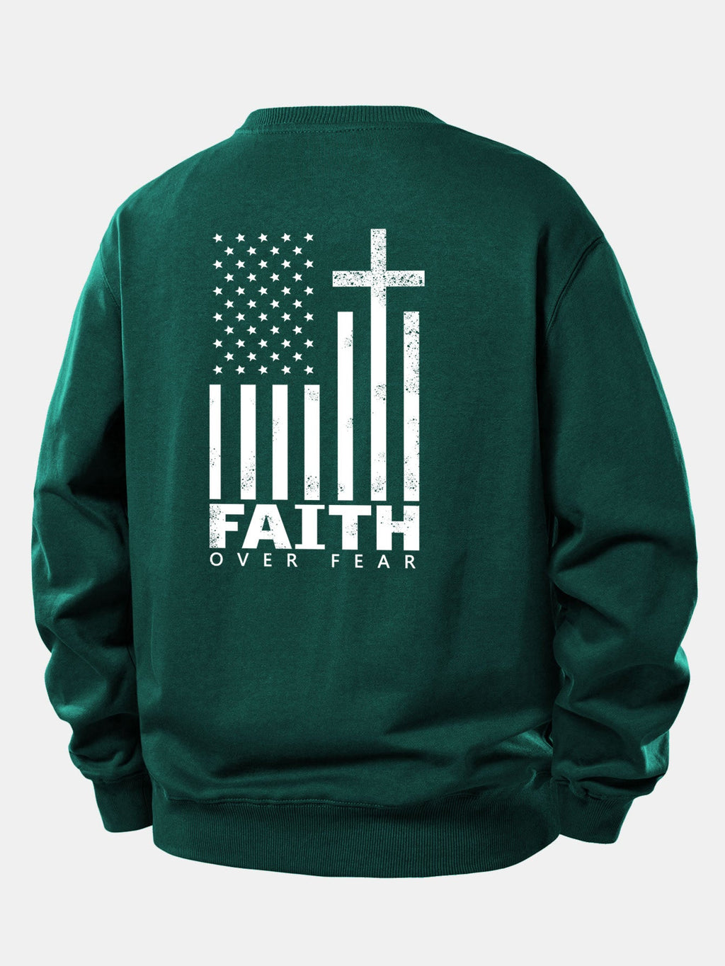 Freedom American Flag Print Relax Fit Sweatshirt