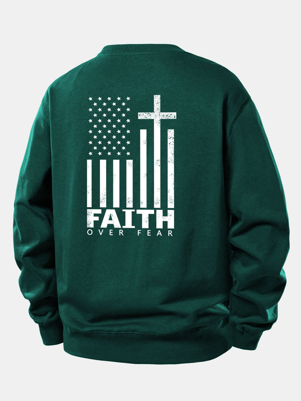 Freedom American Flag Print Relax Fit Sweatshirt