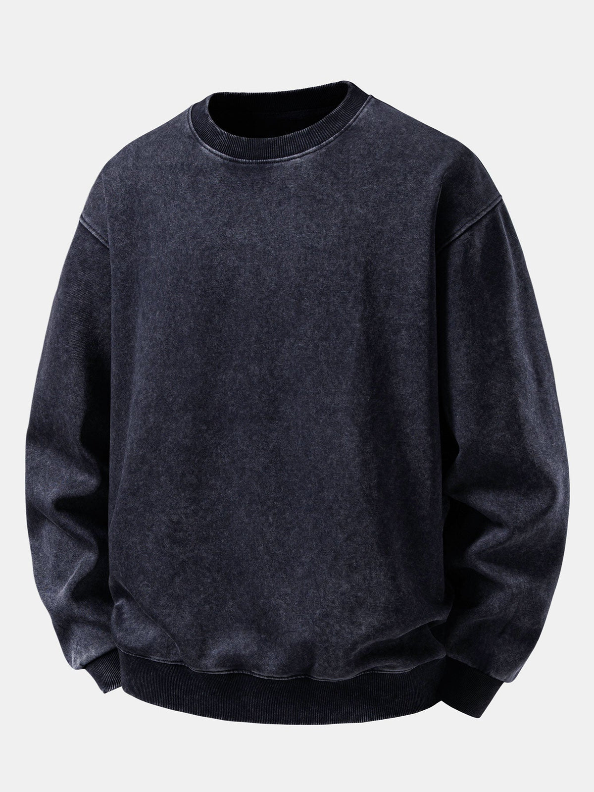 Relaxed Fit Washed Distressed Sweatshirt