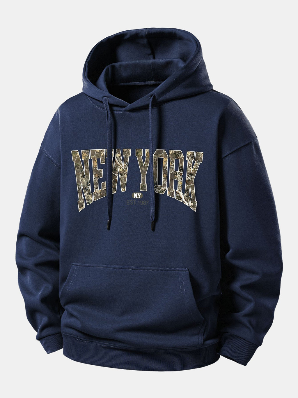 Camouflage New York Print Relax Fit Hoodie