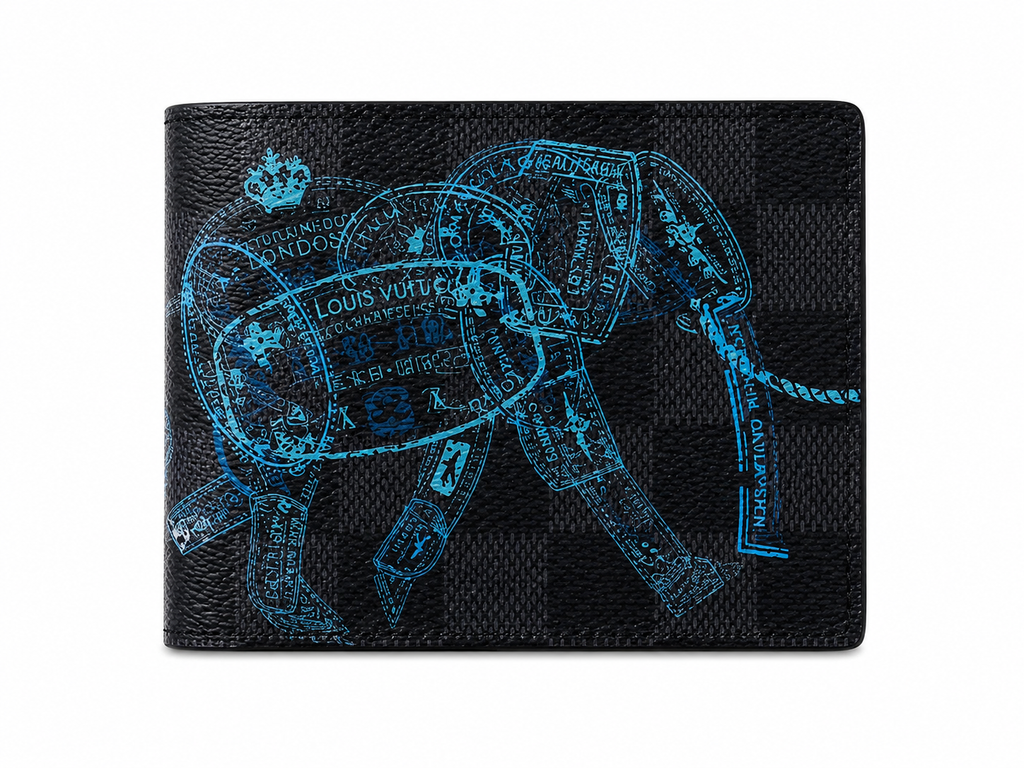 Louis Vuitton Multiple Wallet – Damier Graphite Cities Map Elephant Print