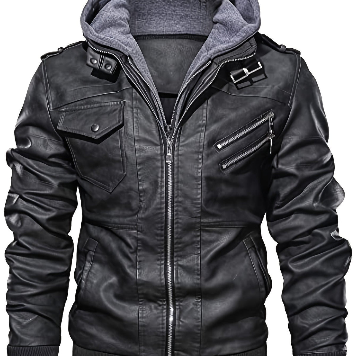 Everett | Kapuzen-Bikerjacke