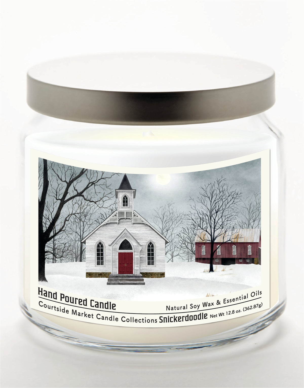 Love One Another 12.8 Oz Candle Glass Jar with Brushed Silver Metal Lid