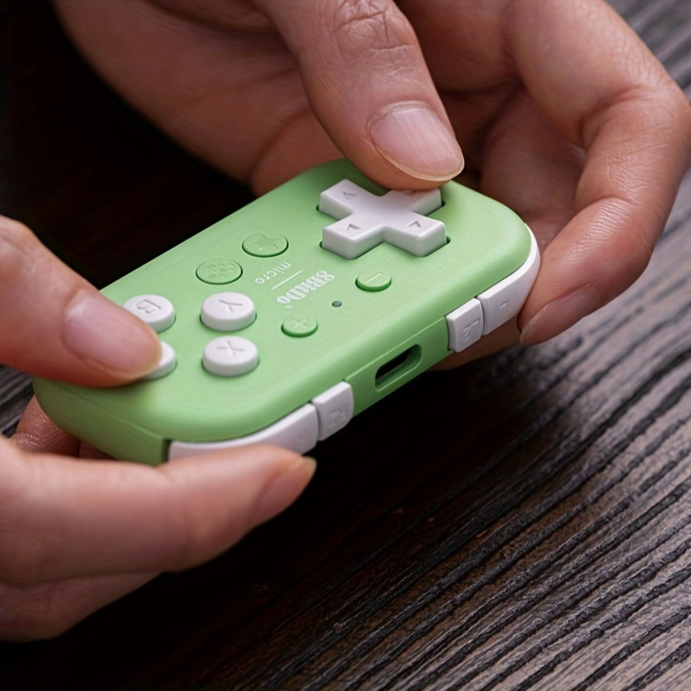 8BitDo Micro Bluetooth Gamepad Pocket Mini Controller for Nintendo Switch Android Raspberry Pi - Keyboard Mode Support Green