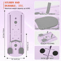 Foldable 8-in-1 Pilates Slide Board with Resistance Bands, Ab Handles and Purple, Pink or Grey Options