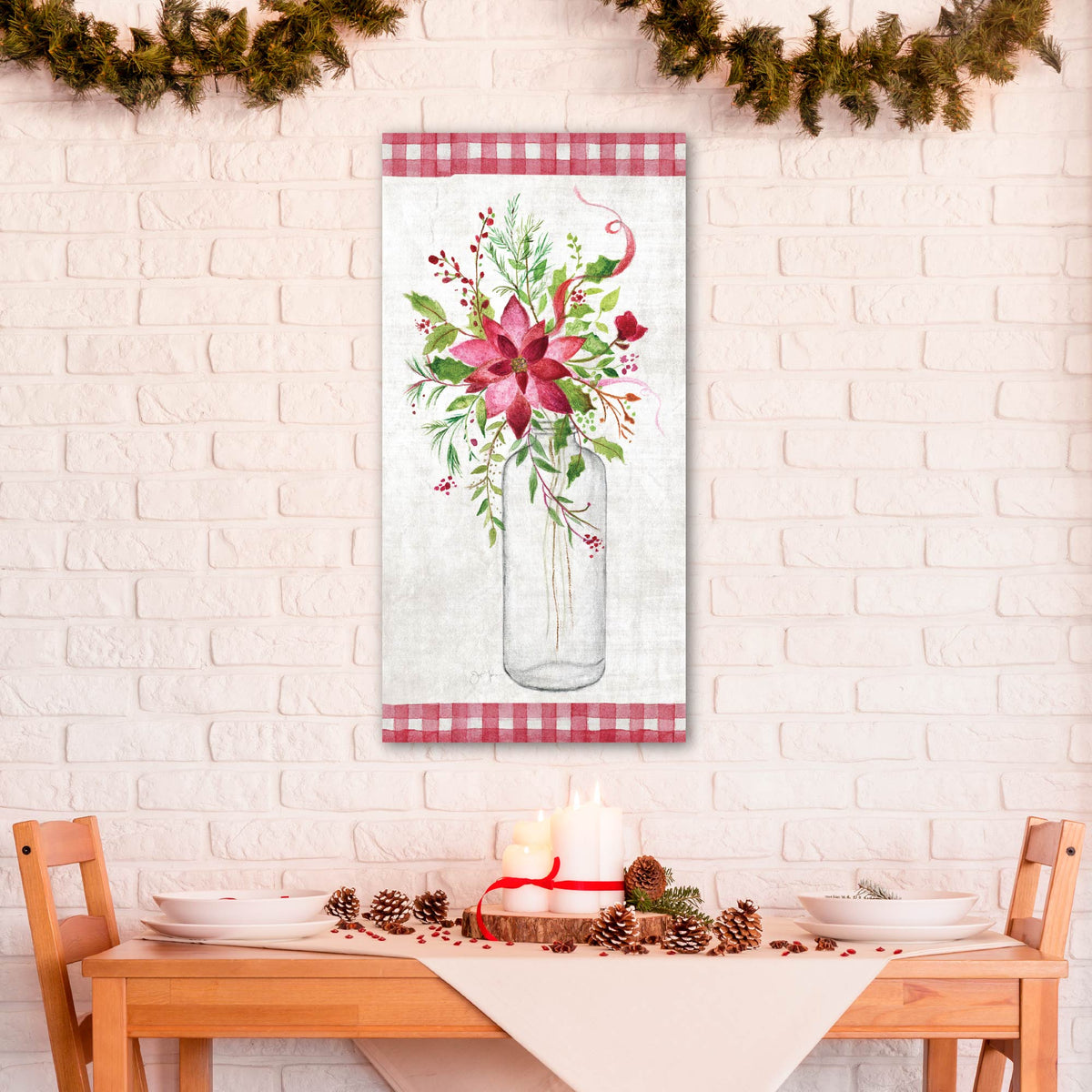 Holiday Flowers II Gallery-Wrapped Canvas Wall Art