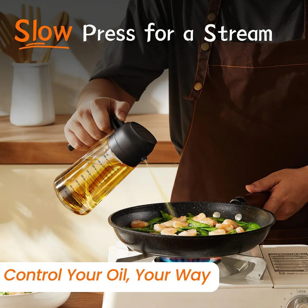 Dual Purpose Glass Oil Sprayer Dispenser