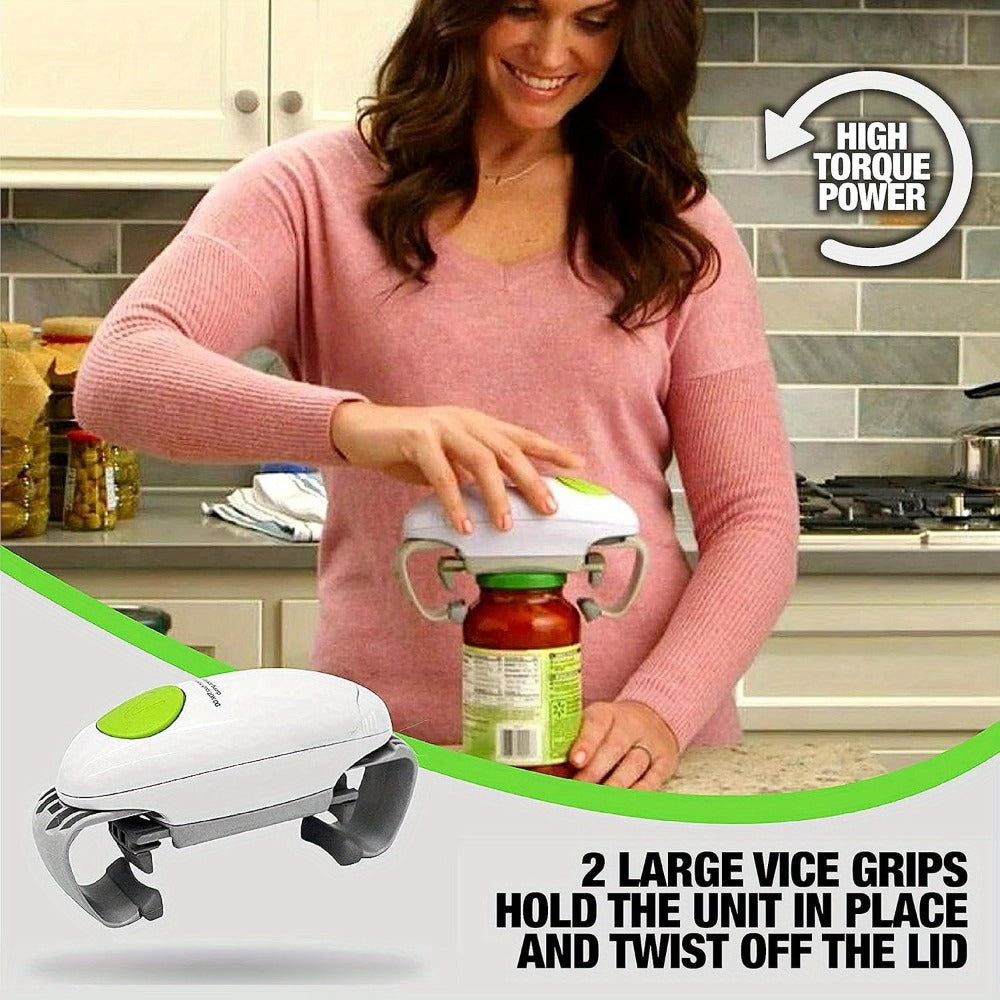 Electric Jar Opener & Bottle Opener, One-Touch Lid Opener for Arthritic Hands, Seniors & Weak Grip