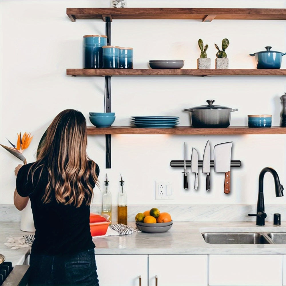 Magnetic Knife Holder Wall Mount 20 Inch - Strong Magnetic Knife Bar Strip for Kitchen, Space-Saving Knife Rack for Knives